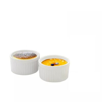 Ciotole in ceramica bianca (confezione da 2) - Piccole 5 cm x 3 cm per salse dolci, gelato, insalata, snack di frutta - perfette per il tagliere di formaggi Lukata