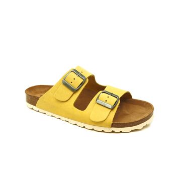 Sandale Bio Jakelin en cuir jaune 2