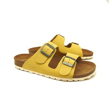 Sandale Bio Jakelin en cuir jaune 4