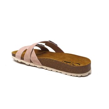 Sandale Bio Leneisha en cuir rose clair 3