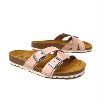 Sandale Bio Leneisha en cuir rose clair 4