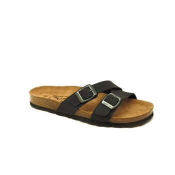 Sandale Bio Leneisha en cuir noir 2
