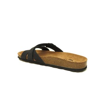 Sandale Bio Leneisha en cuir noir 3
