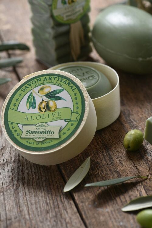 Savon FIGUE & OLIVE dans boite en bois 100g