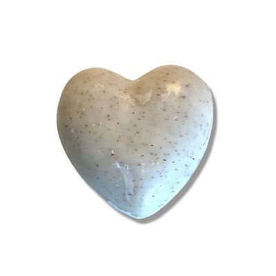 Exfoliating HEEVREFEUILLE heart soap, with grapeseed oil