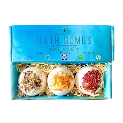 Luxury Purity Bath Bomb Trio Gift Set - 3 x 130g