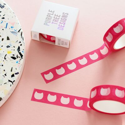 Pink cat washi tape