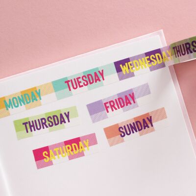 Days of the week washi tape