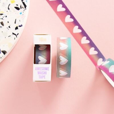 Ombre heart washi tape