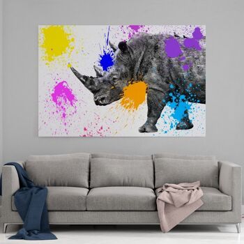 Safari Colors Pop - Rhinocéros - impression plexiglas 5