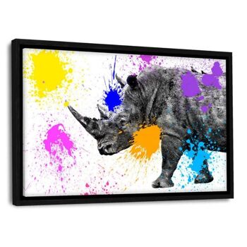 Safari Colors Pop - Rhinocéros - impression plexiglas 6