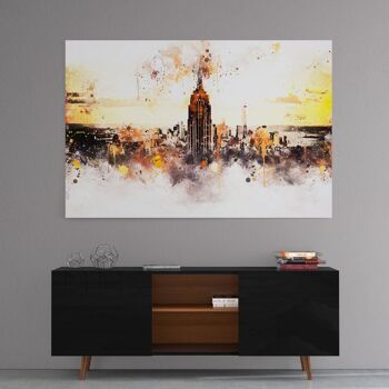 Aquarelle de NYC - Sunset Skyline - Perspex Image 5