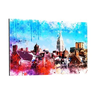 NYC Watercolor - On the Roofs - Perspex Image