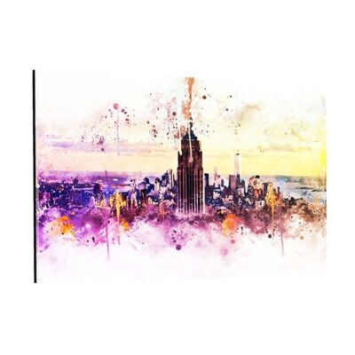 Aquarelle de NYC - New York Skyline - Perspex Image