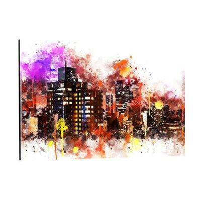 NYC Watercolor - Black night on Manhattan - Plexiglasbild