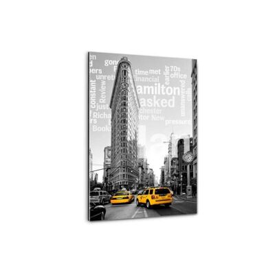 Ciudad de Nueva York - Flatiron Building Taxis II - imagen de plexiglás
