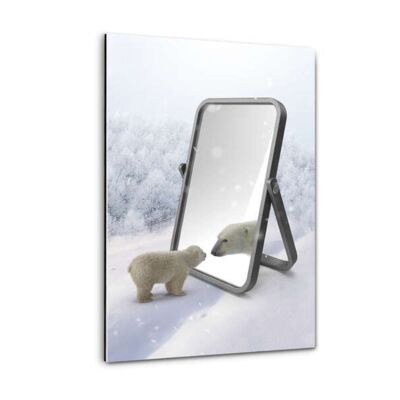 Ours dans le miroir - image en plexiglas