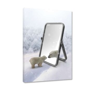 Ours dans le miroir - image en plexiglas 5