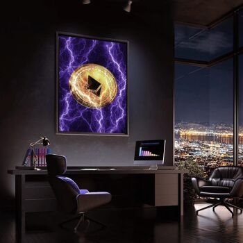 Ethereum électrifié - violet - image plexiglas 10