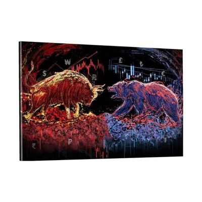 Bull vs. Bear - plexiglass image