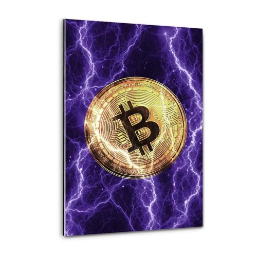 Electrified Bitcoin - purple - Plexiglasbild