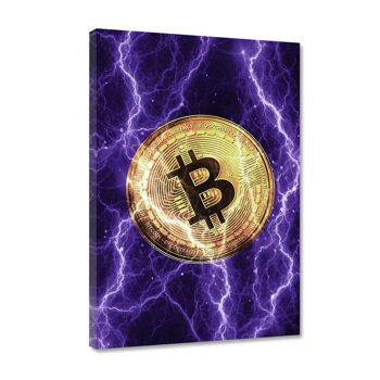 Bitcoin électrifié - violet - image plexiglas 3