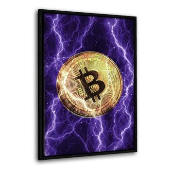 Bitcoin électrifié - violet - image plexiglas 4