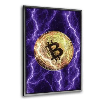 Bitcoin électrifié - violet - image plexiglas 5