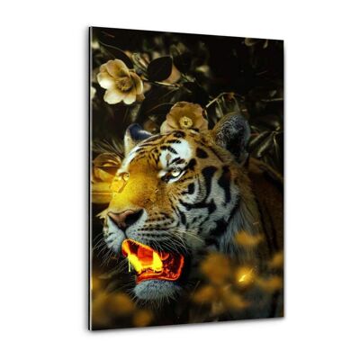 Goldener Tiger - Plexiglasbild