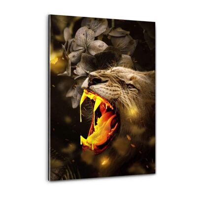 Lion d'or - Tableau en plexiglas
