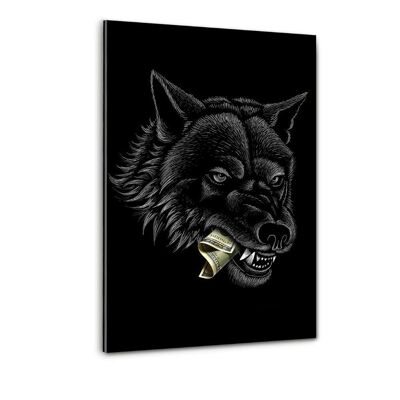 Money Wolf - image en plexiglas