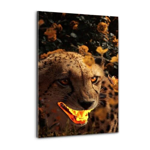 Goldener Gepard - Plexiglasbild