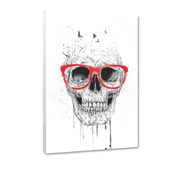 Tête de mort aux lunettes rouges - image plexiglas 4