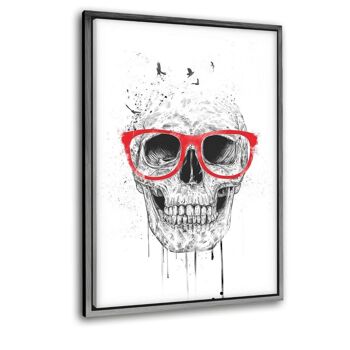 Tête de mort aux lunettes rouges - image plexiglas 7