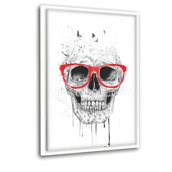 Tête de mort aux lunettes rouges - image plexiglas 8