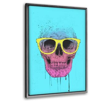 Crâne Pop Art Avec Lunettes - Tableau plexiglas 7