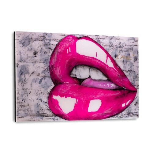 HOT PINK LIPS - Plexiglasbild