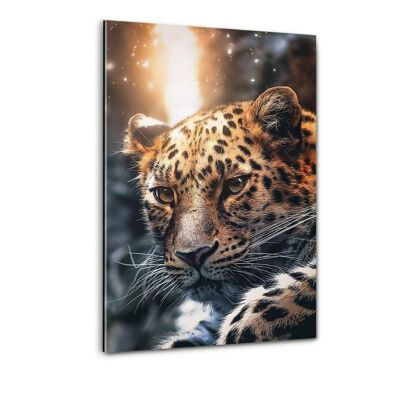 Cara de leopardo - imagen de plexiglás