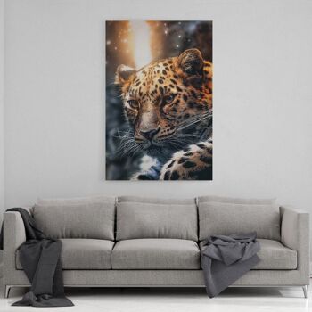 Visage de léopard - image en plexiglas 2