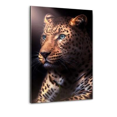 Jaguar dans le noir - image en plexiglas