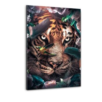 Tigre floral - tableau en plexiglas 1