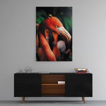 Flamant rose et la grenouille - Tableau en plexiglas 3