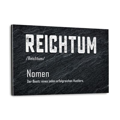 Definition des Reichtums - Plexiglasbild