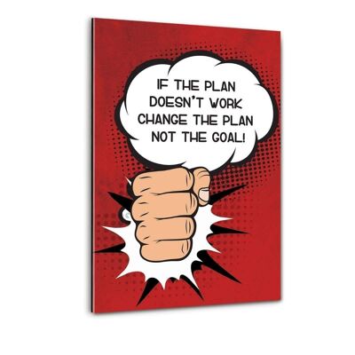 CHANGE THE PLAN, NOT THE GOAL - Plexiglasbild