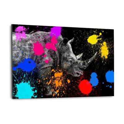 Safari Colors Pop - Rhino II - Alu-Dibond Bild
