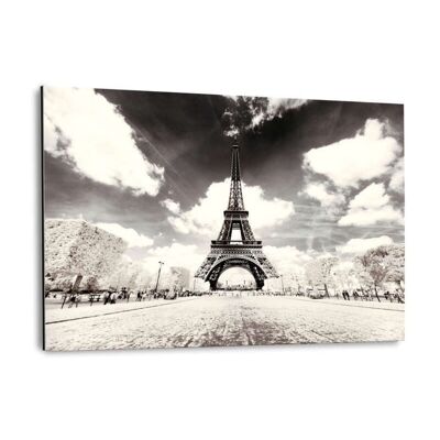 Paris Winter White - Eiffel Tower - Alu-Dibond Bild