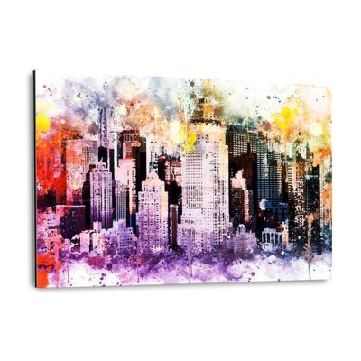 NYC Watercolor - Midtown - Alu-Dibond Bild