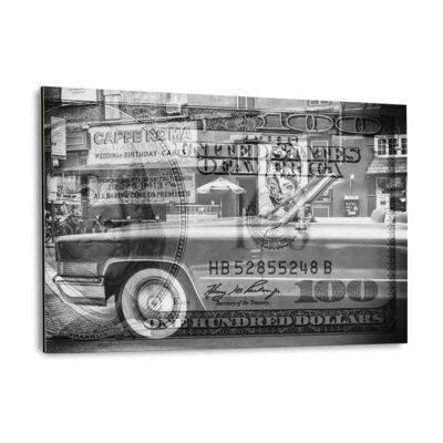 Manhattan Dollars - Cadillac - Alu-Dibond Bild
