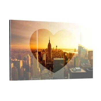 Love New York - Sunset Skyline - Image Aluminium Dibond 5