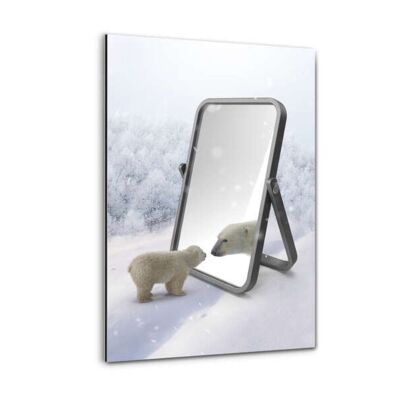 Bear in the Mirror - Alu-Dibond Bild